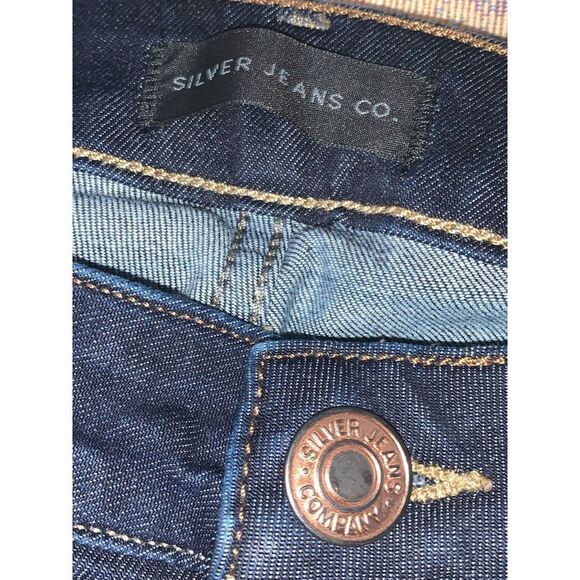 SILVER JEANS Dark Wash Skinny Jeans Size 27/27 - Picture 14 of 15